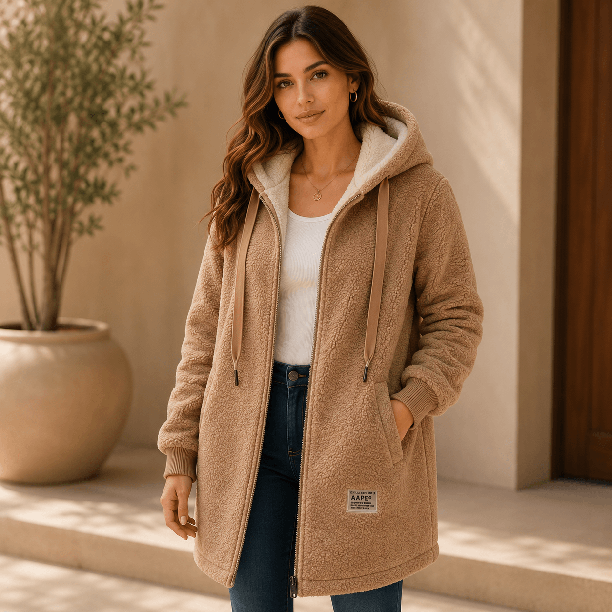 Warm Teddy Fleece Jacket for Women