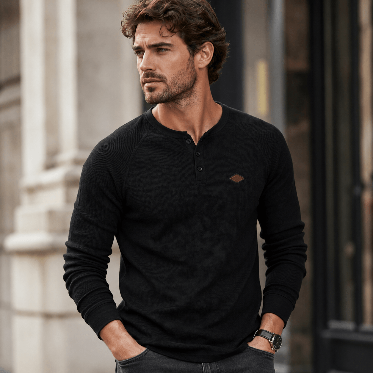 Leonar | Structured Elegant Henley for Men