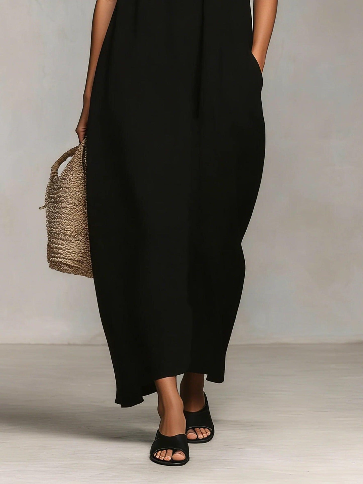 Mirelle™ | Color Block Maxi Dress with Spaghetti Straps