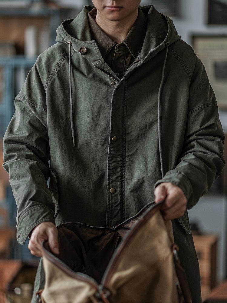 Ragnar - Vintage Military-Style Hooded Jacket