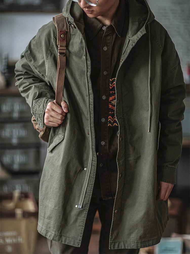 Ragnar - Vintage Military-Style Hooded Jacket