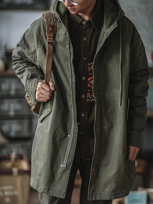 Ragnar - Vintage Military-Style Hooded Jacket