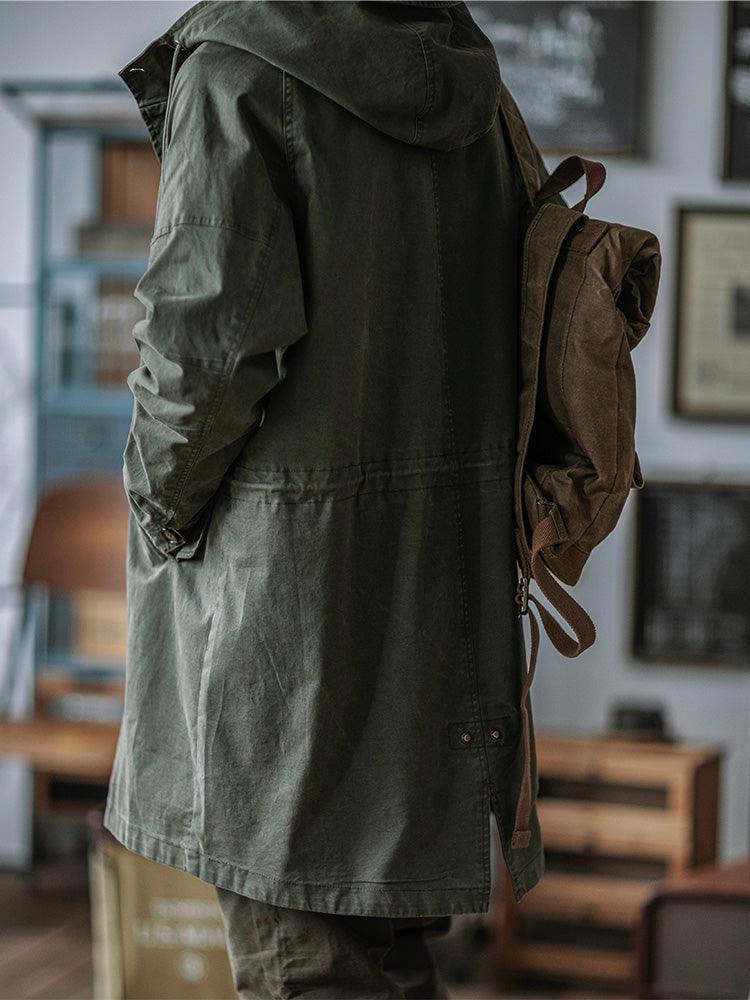 Ragnar - Vintage Military-Style Hooded Jacket