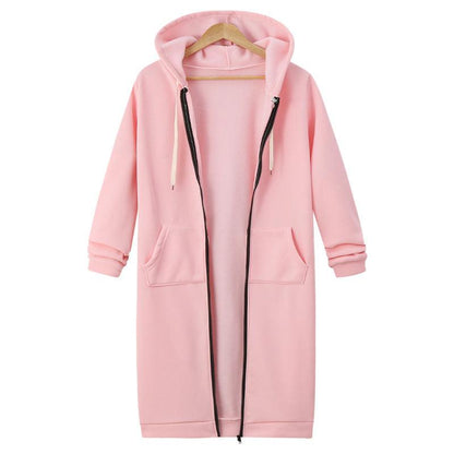 Dfida - Casual Plush Zip Hoodie