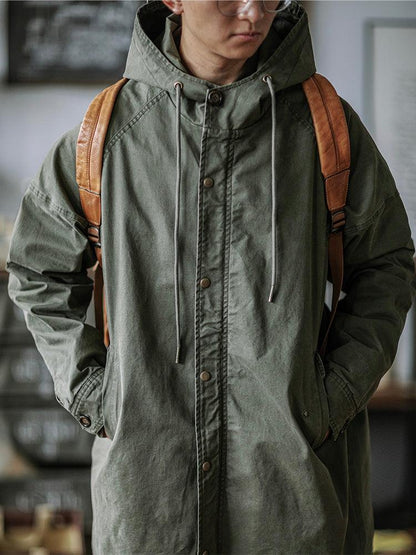 Ragnar - Vintage Military-Style Hooded Jacket