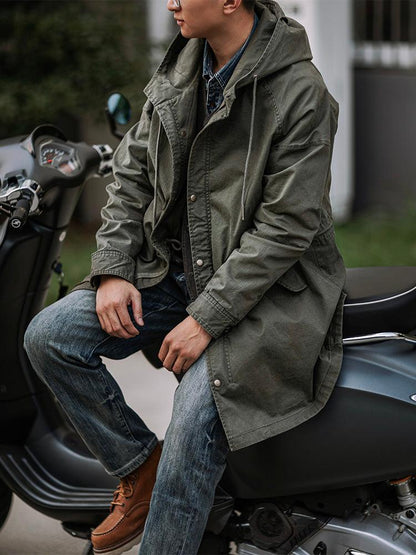 Ragnar - Vintage Military-Style Hooded Jacket