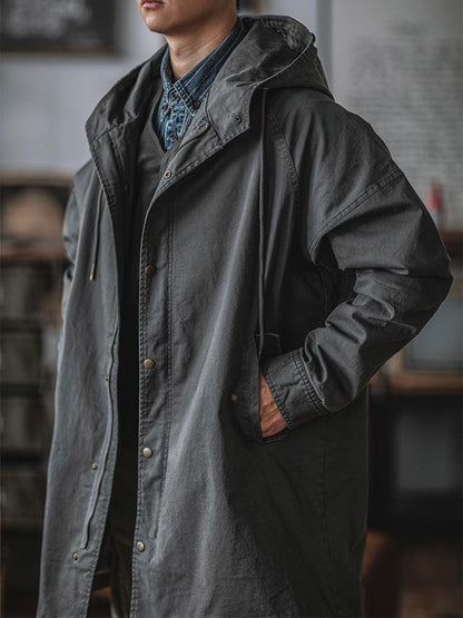 Ragnar - Vintage Military-Style Hooded Jacket