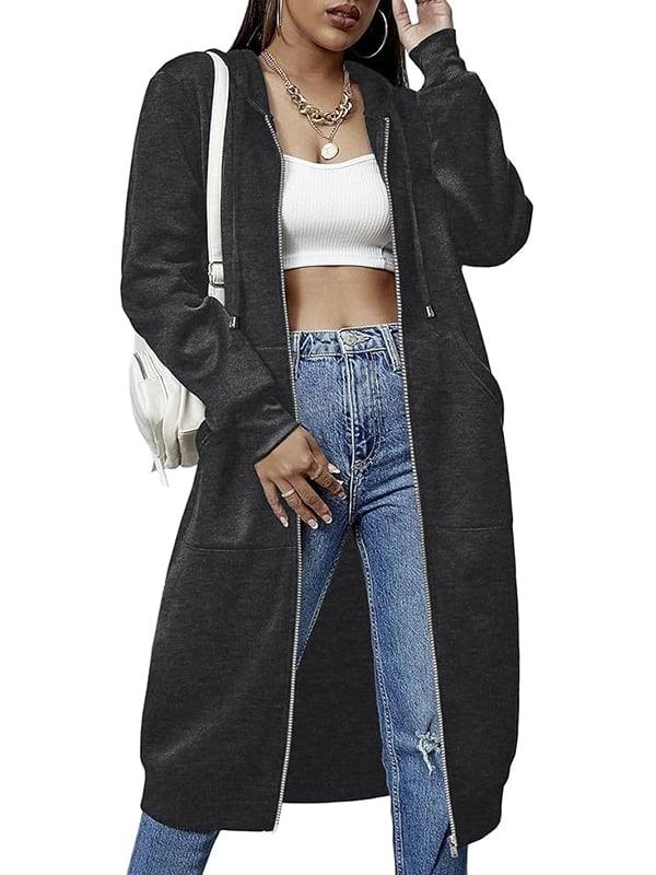 Dfida - Casual Plush Zip Hoodie