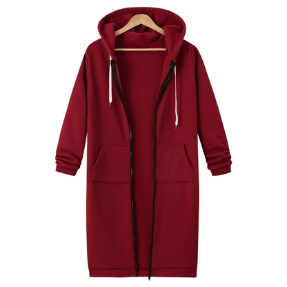 Dfida - Casual Plush Zip Hoodie