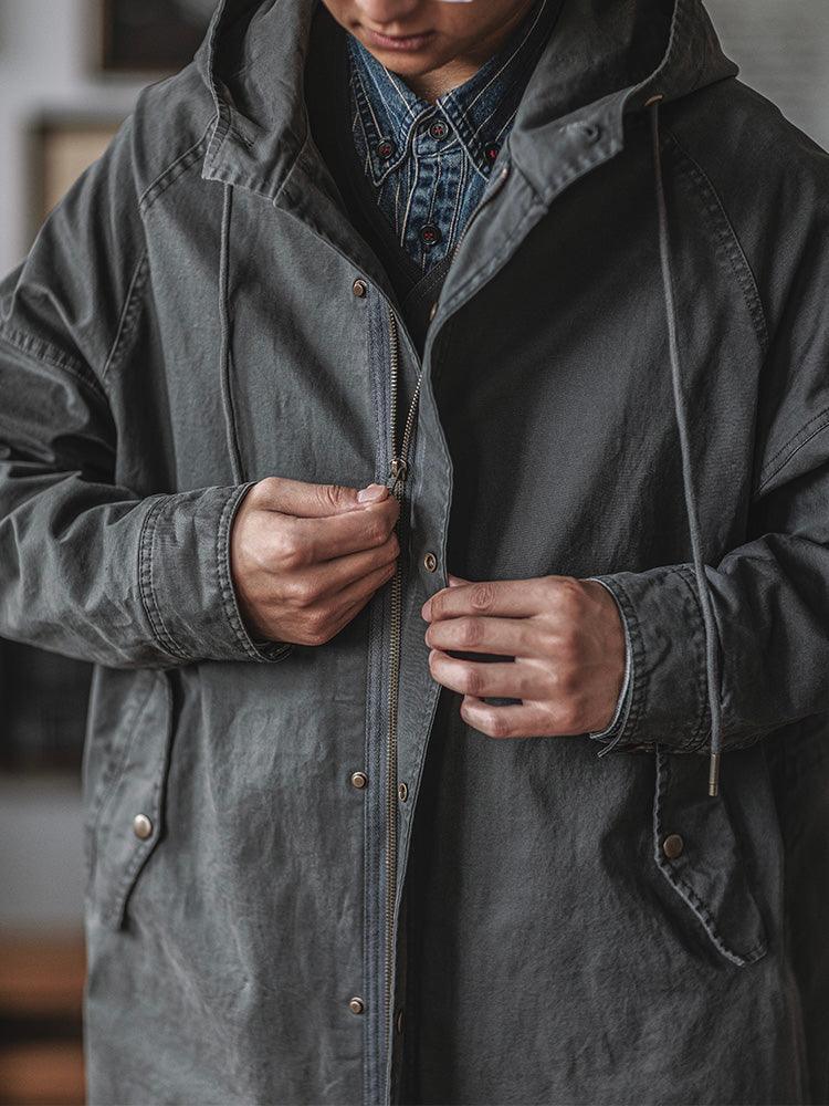 Ragnar - Vintage Military-Style Hooded Jacket