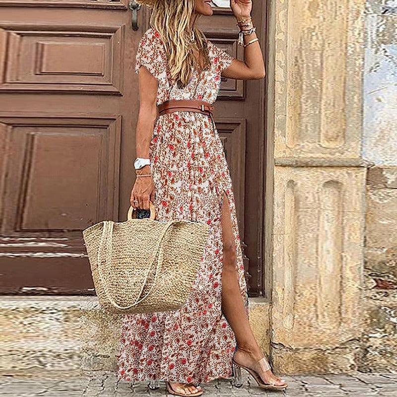 Penelope™ - Printed Boho-Chic Maxi Dress