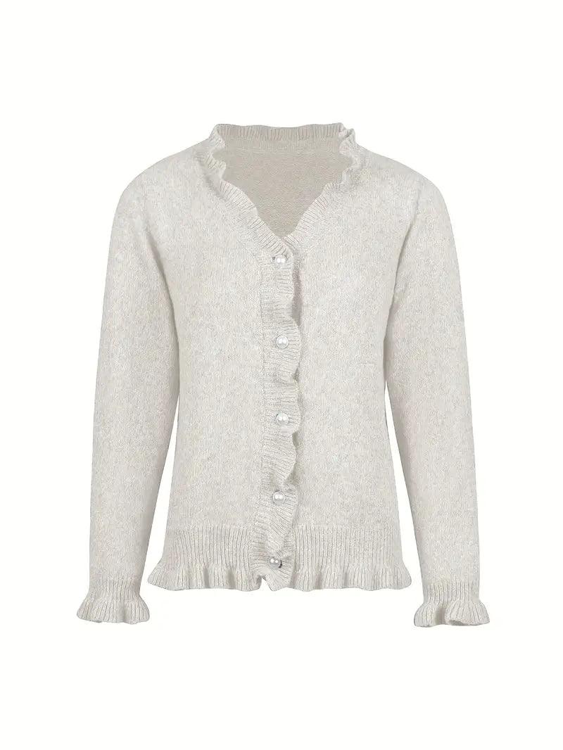 Hanifa - Elegant Buttoned Knit Cardigan
