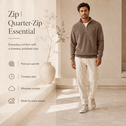 Zip | Essential Quarter-Zip Knit