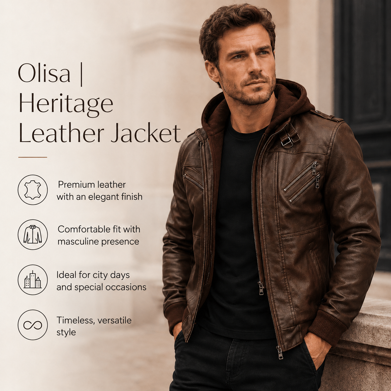 Olisa | Heritage Leather Jacket