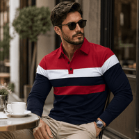 Red with Navy Blue
