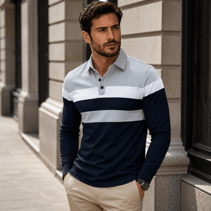 Egu | Tricolor Striped Polo for Men