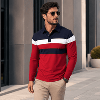 Navy Blue with Red