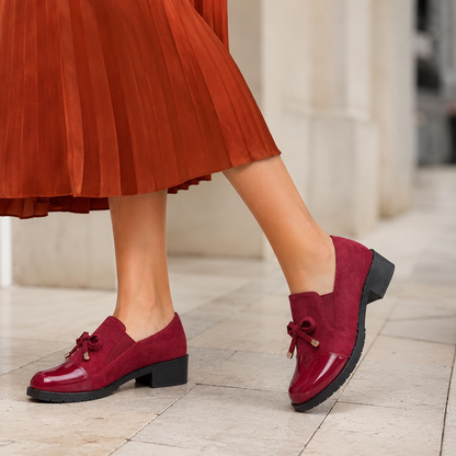 Marvina - Elegant Round-Toe Loafers with Decorative Bow