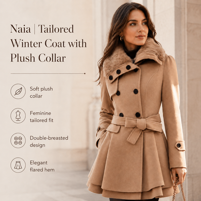Naia | Tailored Winter Coat with Fur Collar