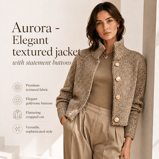 Aurora - Elegant Textured Jacket with Large Buttons