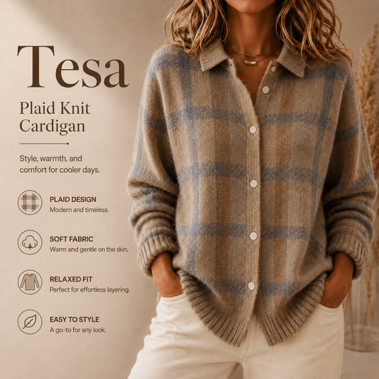 Tesa | Checked Knit Vest