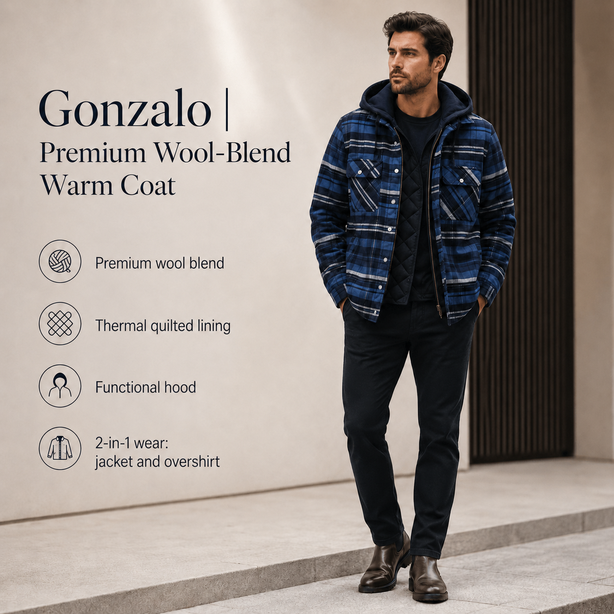 Gonzalo | Warm Premium Wool-Blend Coat