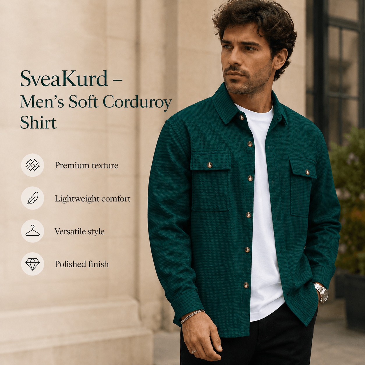 SveaKurd – Men’s Soft Corduroy Shirt