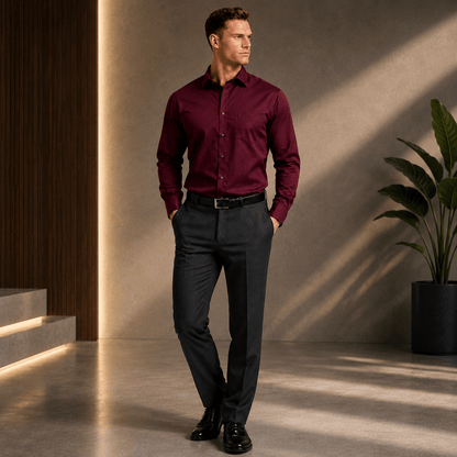 Albert: Classic Long-Sleeve Cotton Shirt