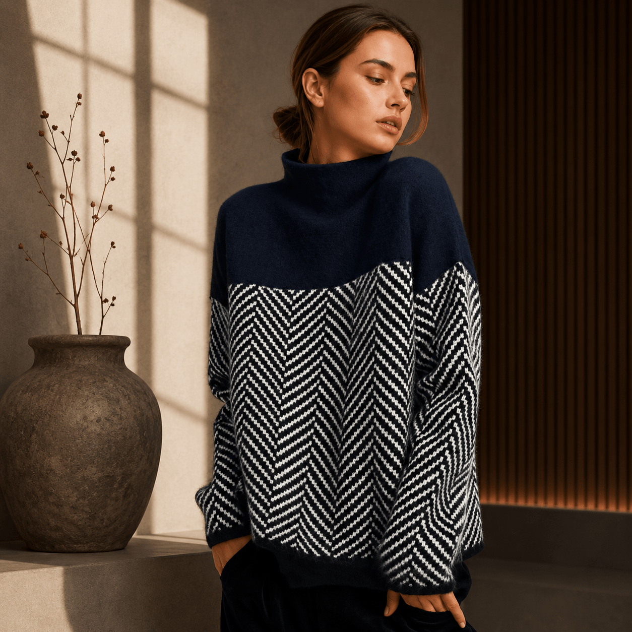 Elodie | Cotton Turtleneck Sweater