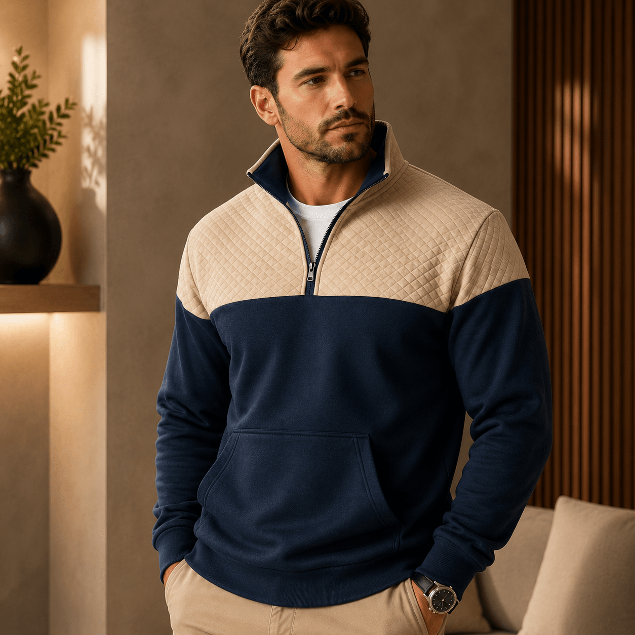 Martin | Houston Two-Tone Cotton Sweater