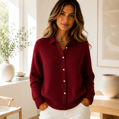 Maeve | Classic Buttoned Knit Cardigan