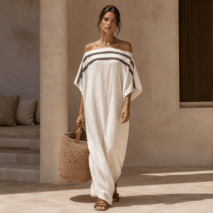 Aveline™ | Off-Shoulder Maxi Dress with Batwing Sleeves