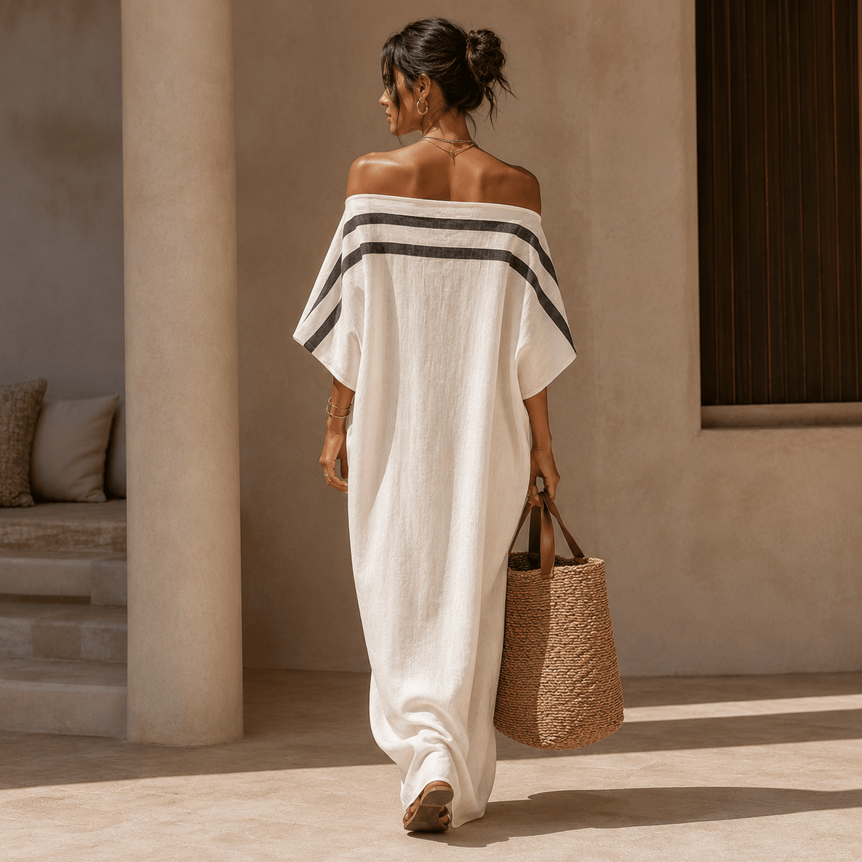 Aveline™ | Off-Shoulder Maxi Dress with Batwing Sleeves