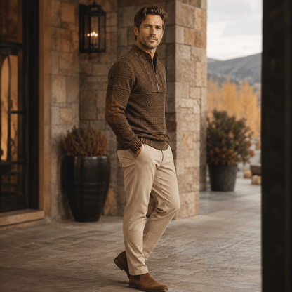 Miguel | Knit Sweater with Zip Detail.
