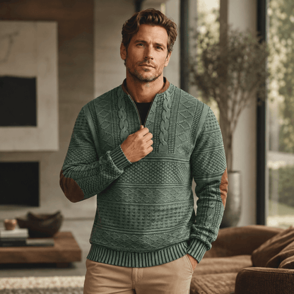 Miguel | Knit Sweater with Zip Detail.