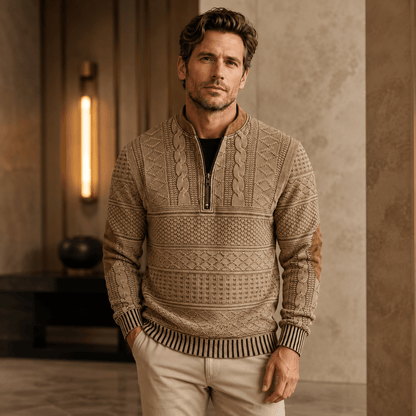 Miguel | Knit Sweater with Zip Detail.