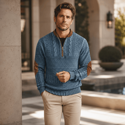 Miguel | Knit Sweater with Zip Detail.