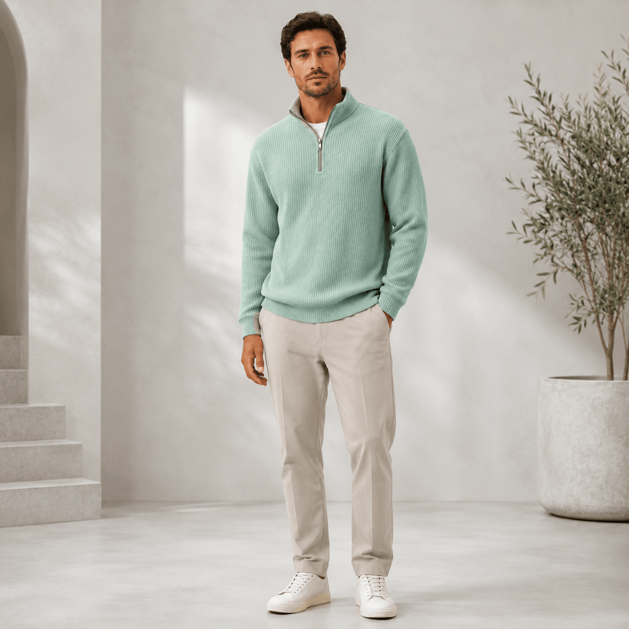 Zip | Essential Quarter-Zip Knit