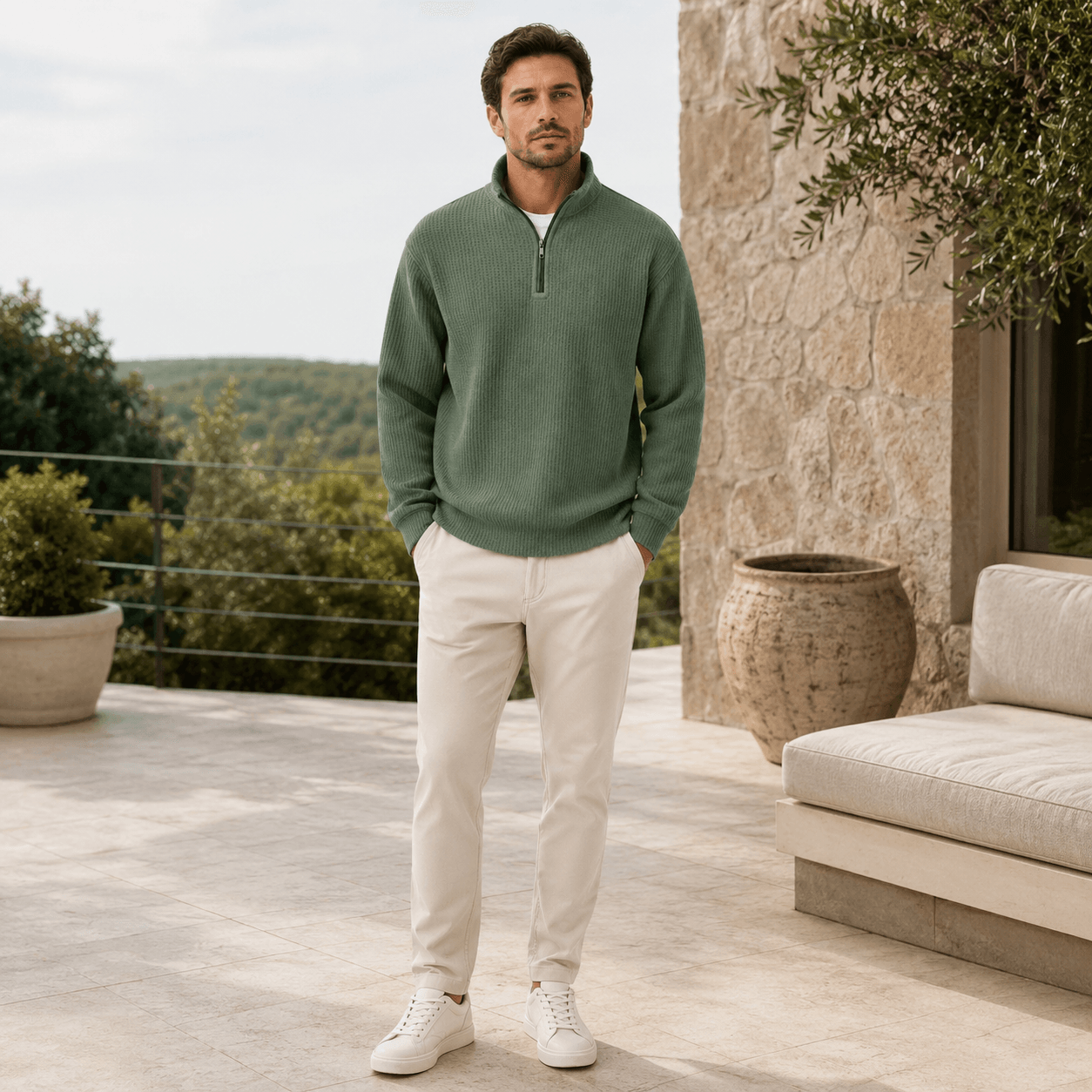 Zip | Essential Quarter-Zip Knit