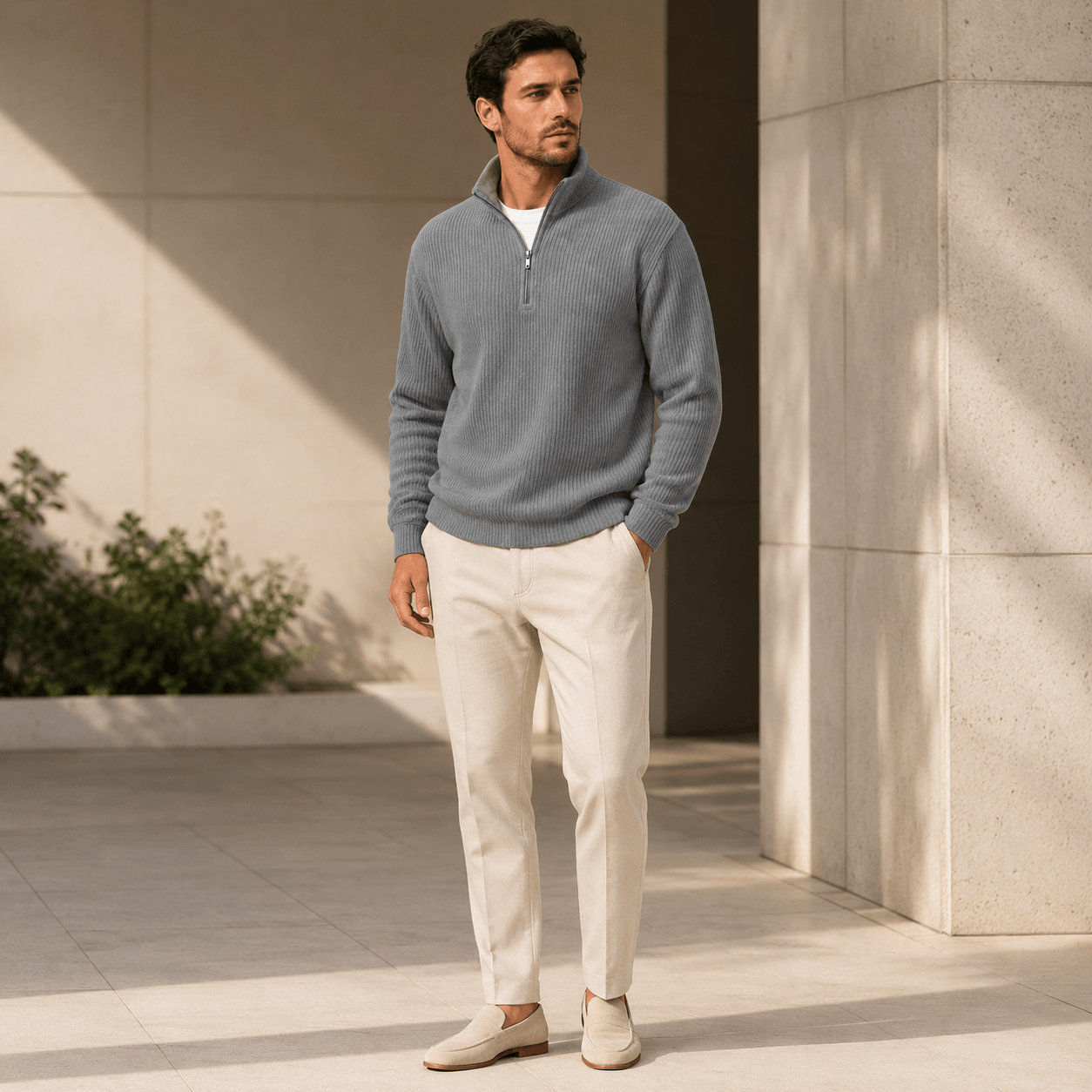 Zip | Essential Quarter-Zip Knit