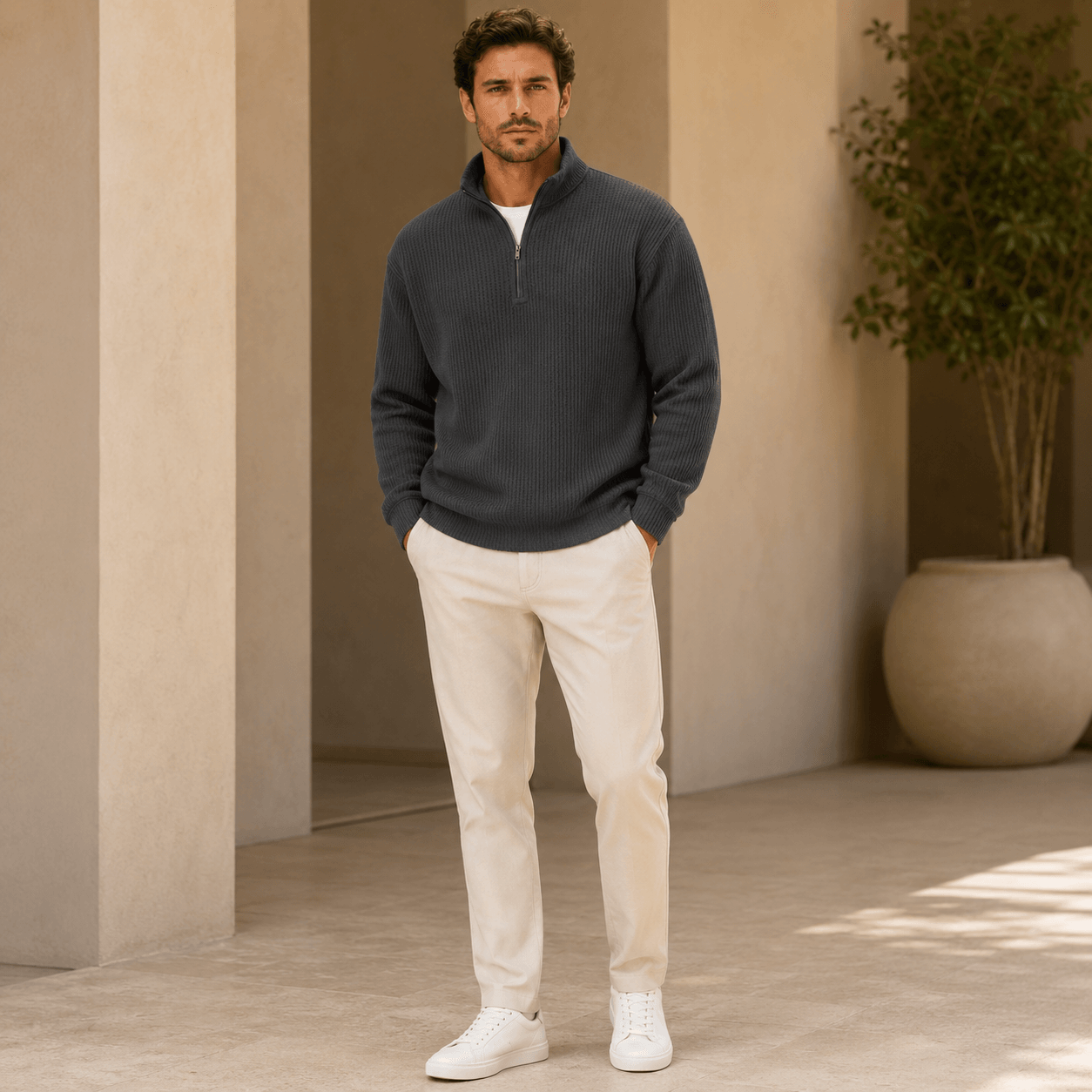 Zip | Essential Quarter-Zip Knit