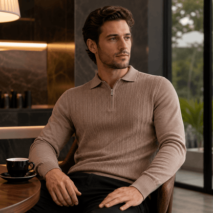 Amiran | Luxury Zip Polo for Men