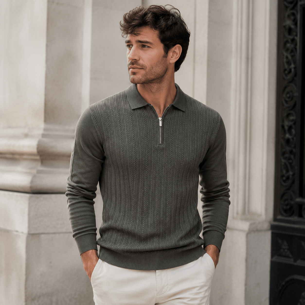 Amiran | Luxury Zip Polo for Men
