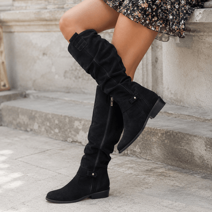 Kimara - High Leather Boots with Siof Zip