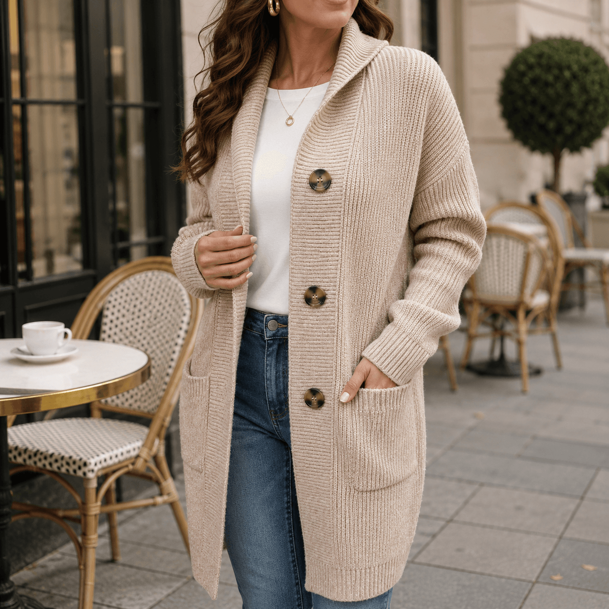 Mareena - Elegant Long Cardigan