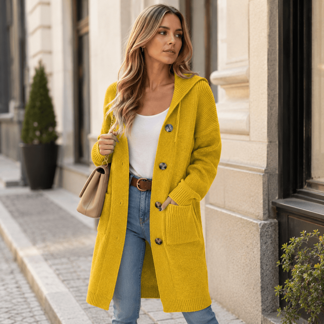 Mareena - Elegant Long Cardigan