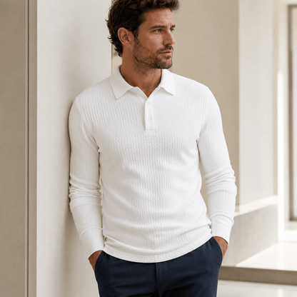 Alisa | Luxury Jacquard Polo with Retro Elegance