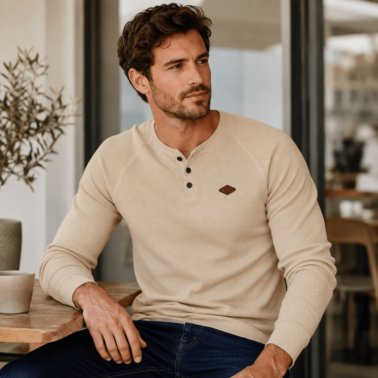 Leonar | Structured Elegant Henley for Men