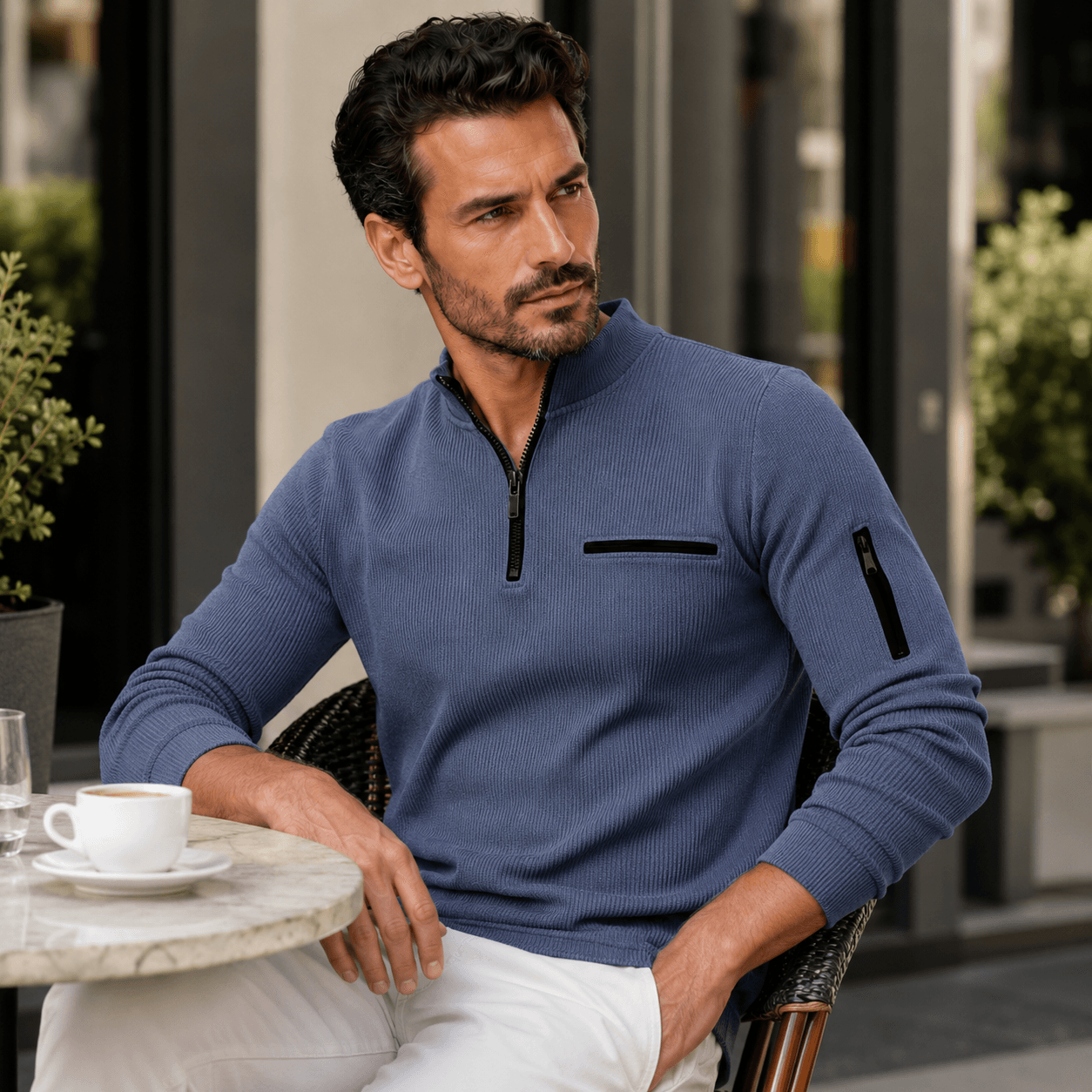 Gusteous | Long-Sleeve Zip Shirt