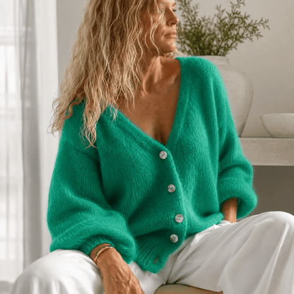 Hozanna - Long-Sleeve Buttoned Knit Sweater